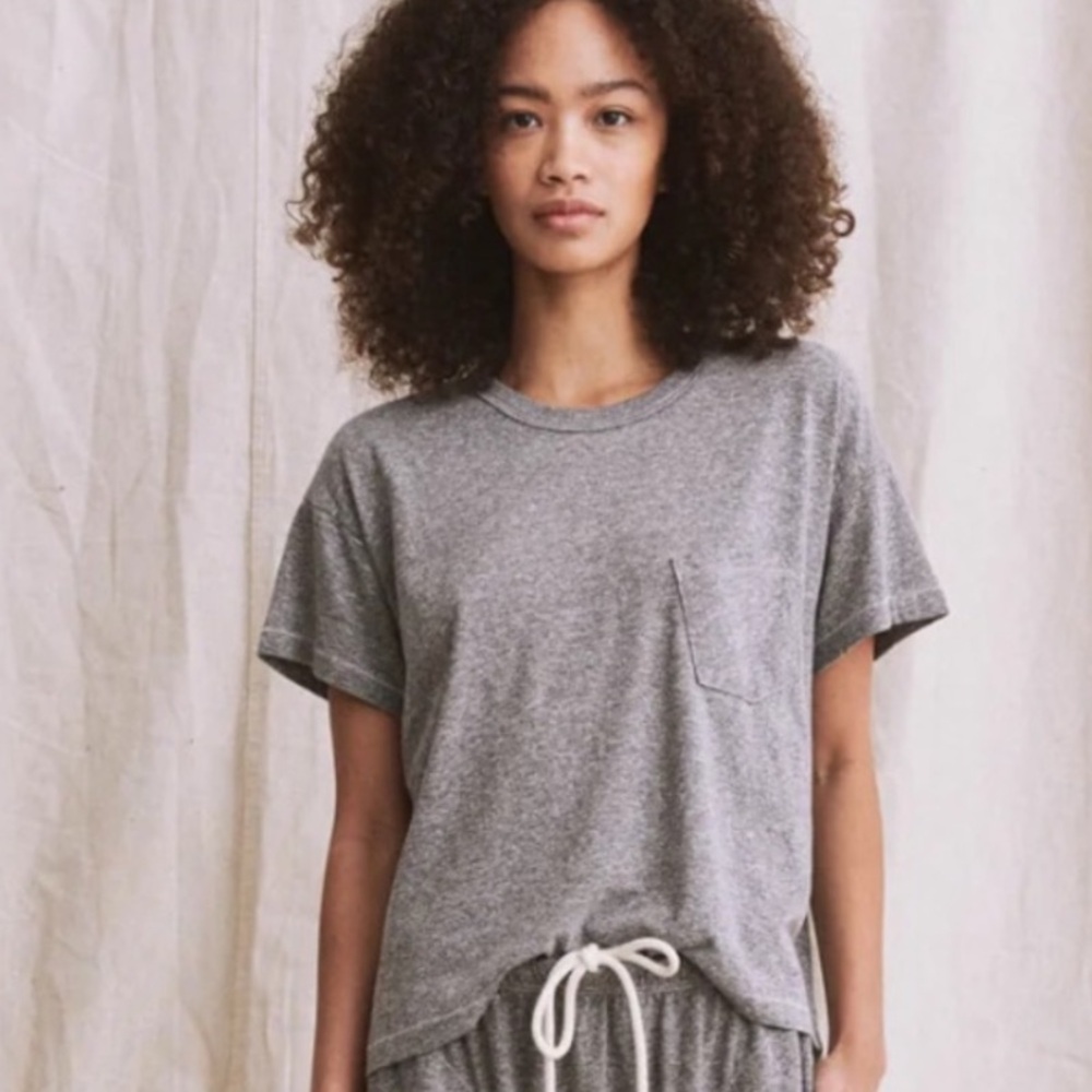 The GREAT. The Pocket Tee In Heather Grey size 3 Large